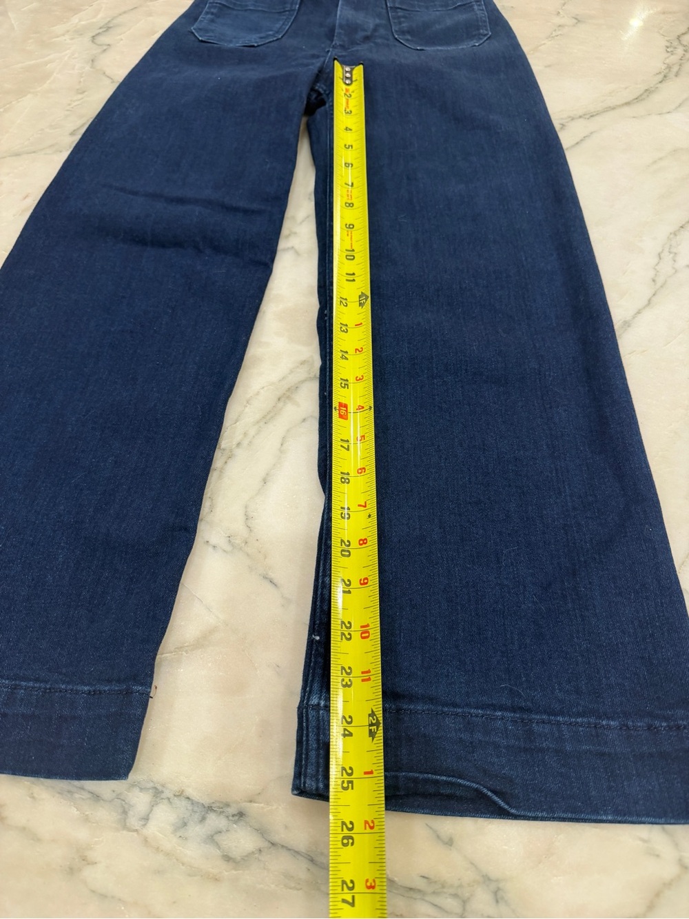 Maeve Anthropologie Colette Wide-Leg Women's Jeans in Dark Blue 24 - Picture 2 of 8